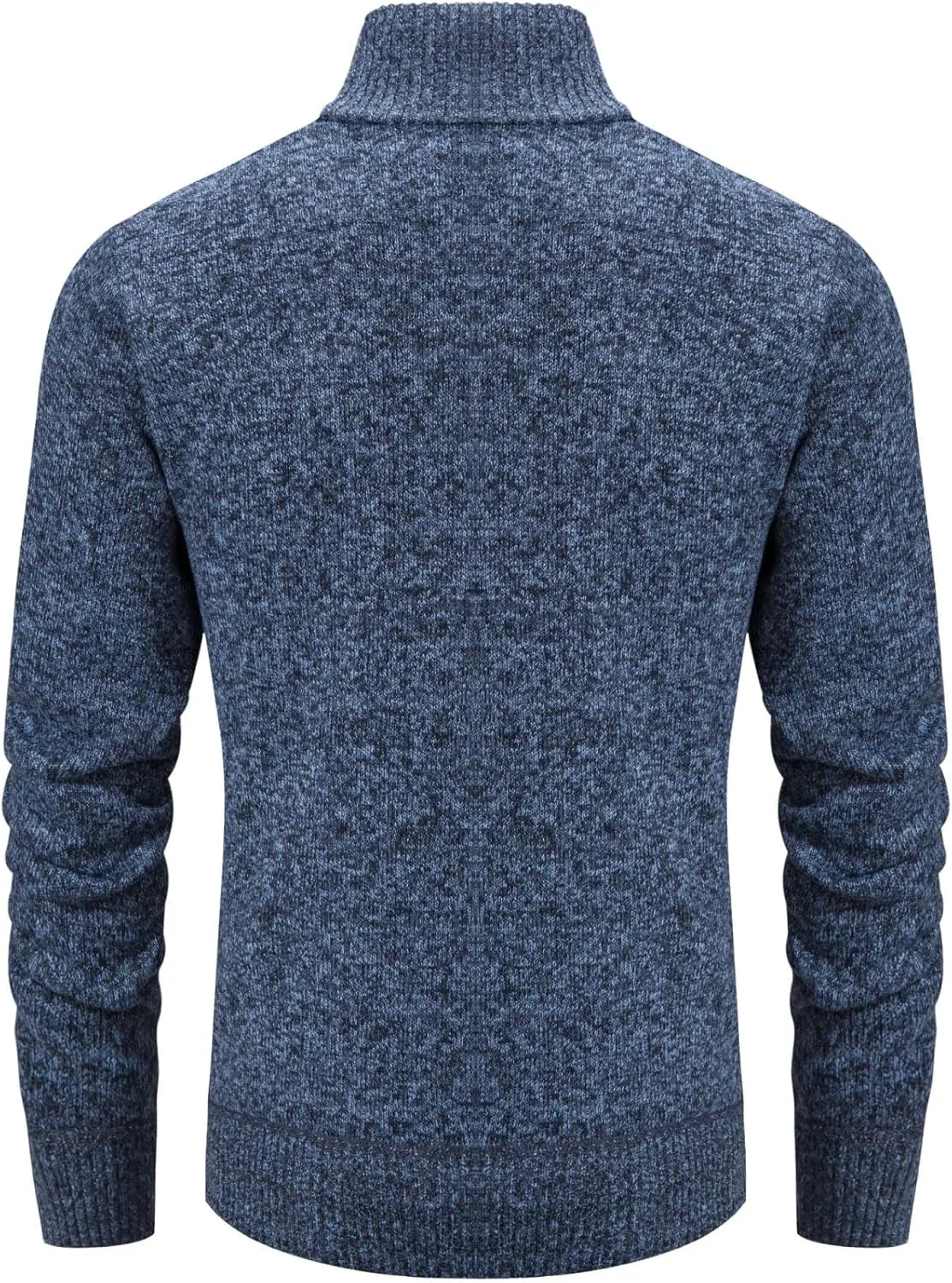 VtuAOL Men's Cardigan Sweaters Full Zip Sweaters Stand Collar Casual Knitted Cardigan with Pockets