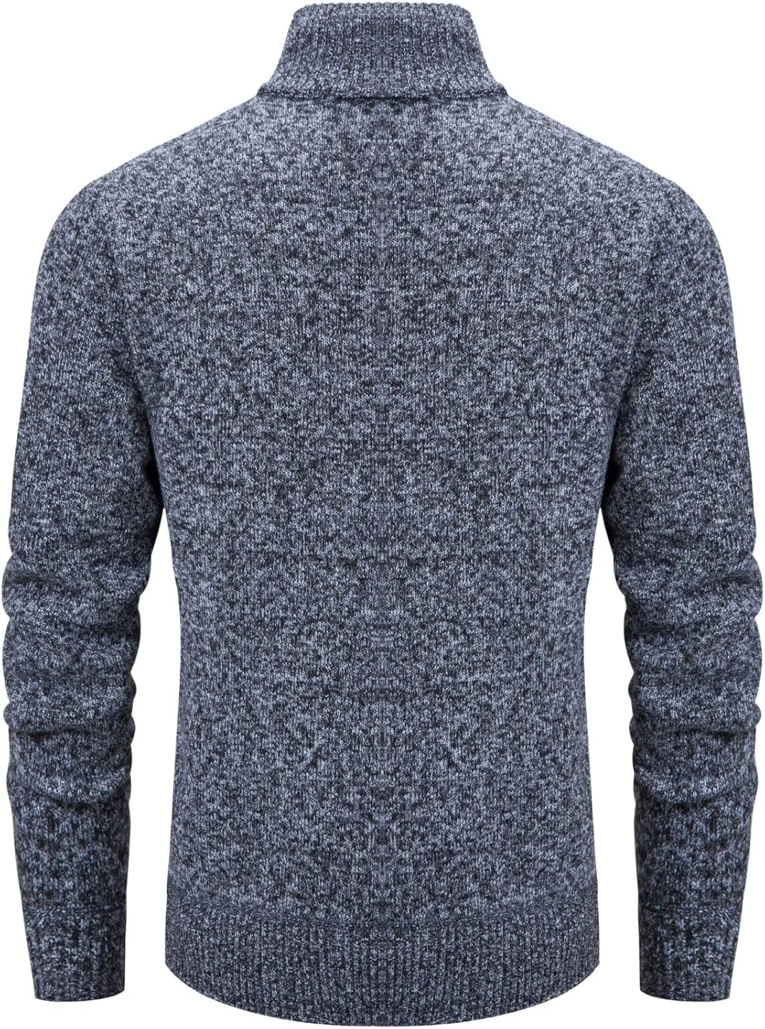 VtuAOL Men's Cardigan Sweaters Full Zip Sweaters Stand Collar Casual Knitted Cardigan with Pockets