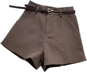 Women Office Lady Shorts Vintage High Waist Short Casual Trousers Summer