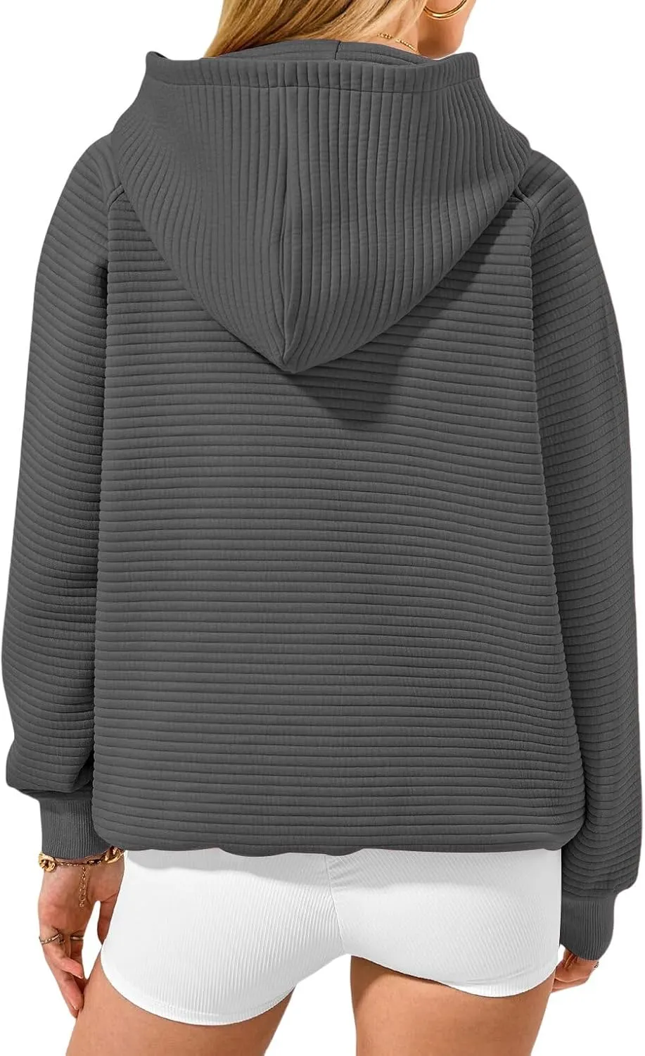 Womens Casual Hoodies 2024 Fashion Oversized Sweatshirts Long Sleeve Pullover Tops Trendy Fall Clothes with Pocket