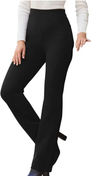 Womens Dress Pants Business Casual Work Pants High Waist Stretchy Bootcut Trousers Dressy Solid Pull On Office Pant