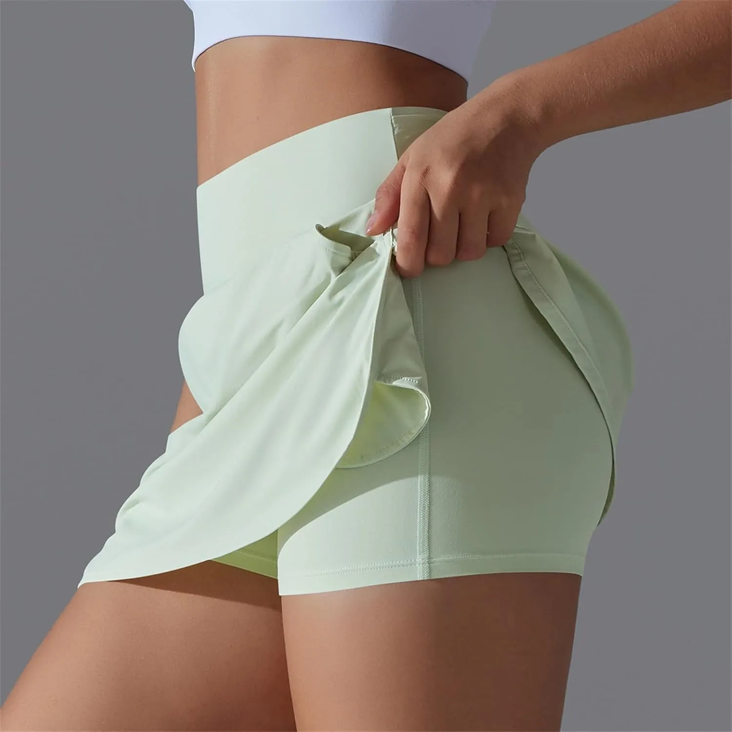 Women's Golf Skorts with Pockets Athletic Tennis Skirts with Built-in Shorts High Waist Lightweight Workout Skorts