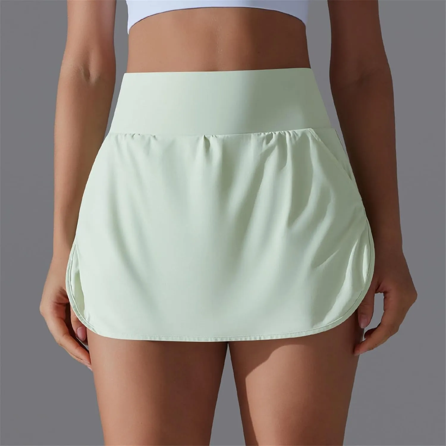 Women's Golf Skorts with Pockets Athletic Tennis Skirts with Built-in Shorts High Waist Lightweight Workout Skorts