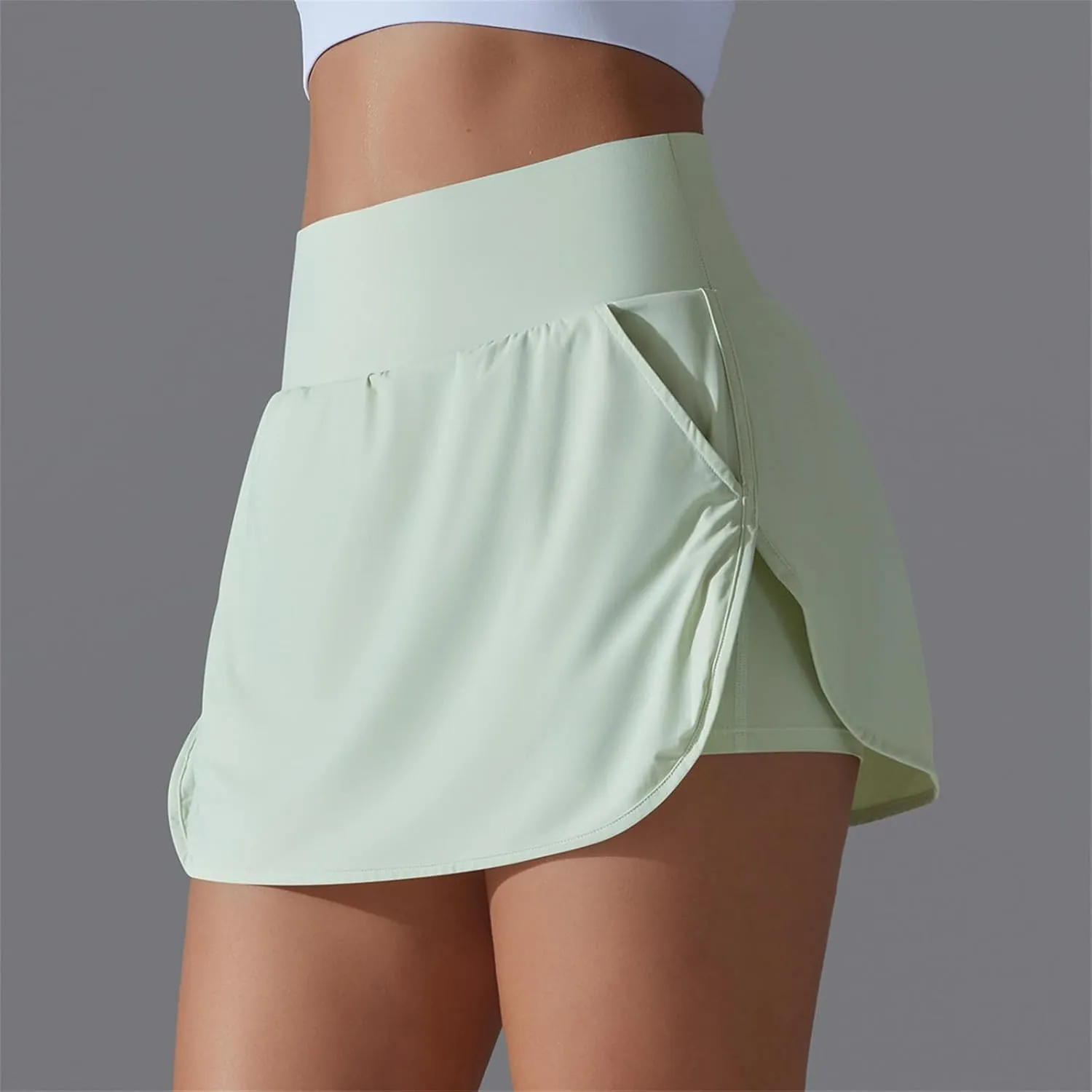 Women's Golf Skorts with Pockets Athletic Tennis Skirts with Built-in Shorts High Waist Lightweight Workout Skorts