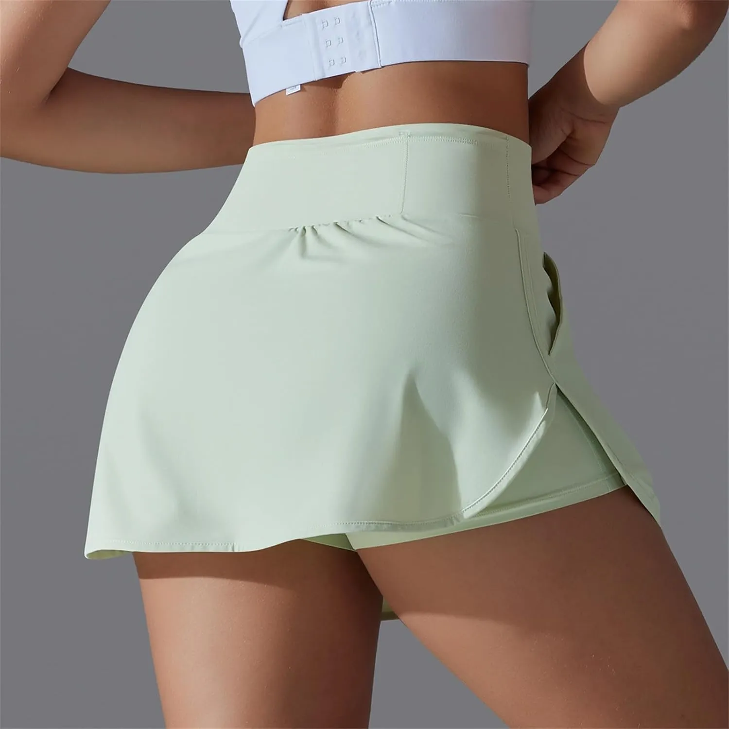 Women's Golf Skorts with Pockets Athletic Tennis Skirts with Built-in Shorts High Waist Lightweight Workout Skorts