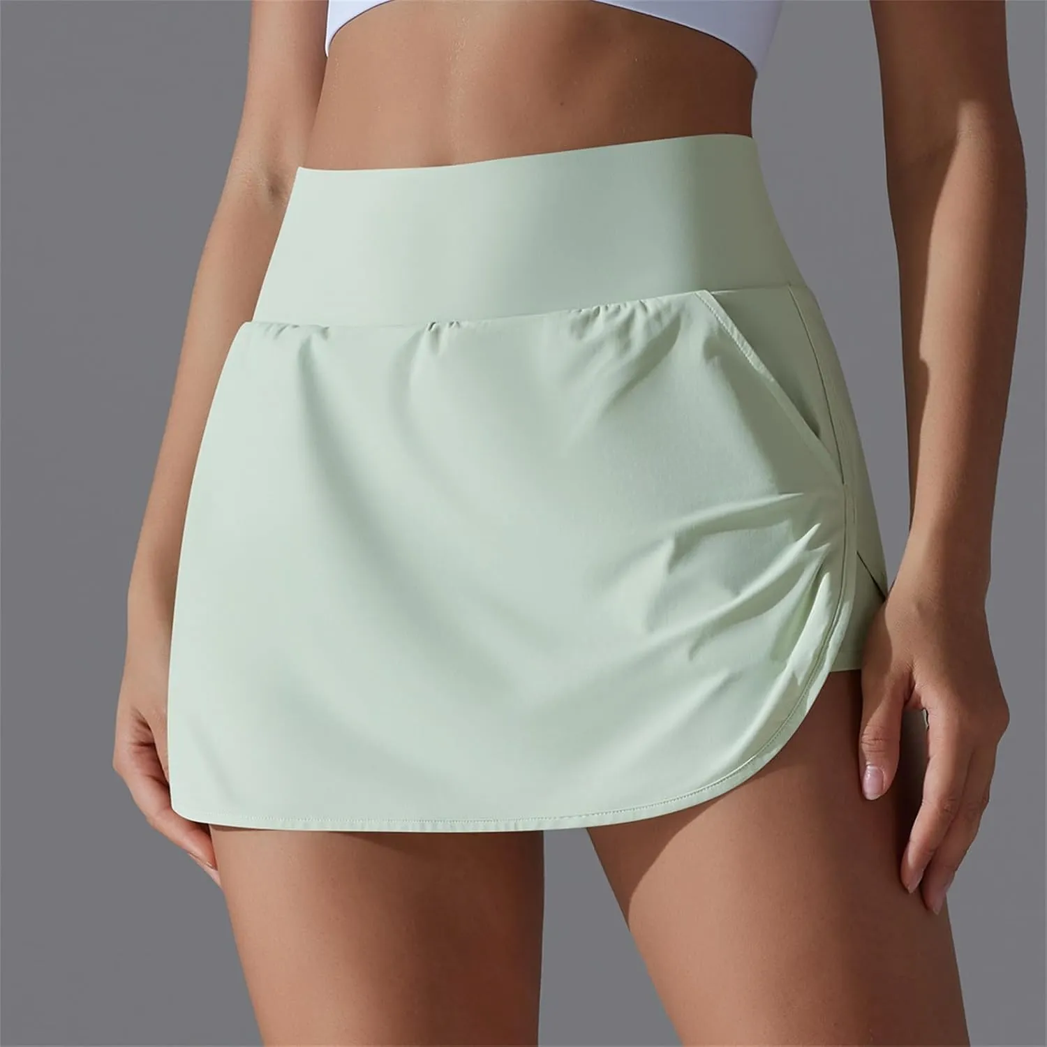 Women's Golf Skorts with Pockets Athletic Tennis Skirts with Built-in Shorts High Waist Lightweight Workout Skorts
