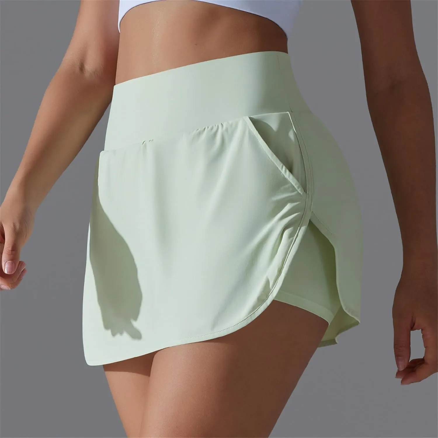 Women's Golf Skorts with Pockets Athletic Tennis Skirts with Built-in Shorts High Waist Lightweight Workout Skorts