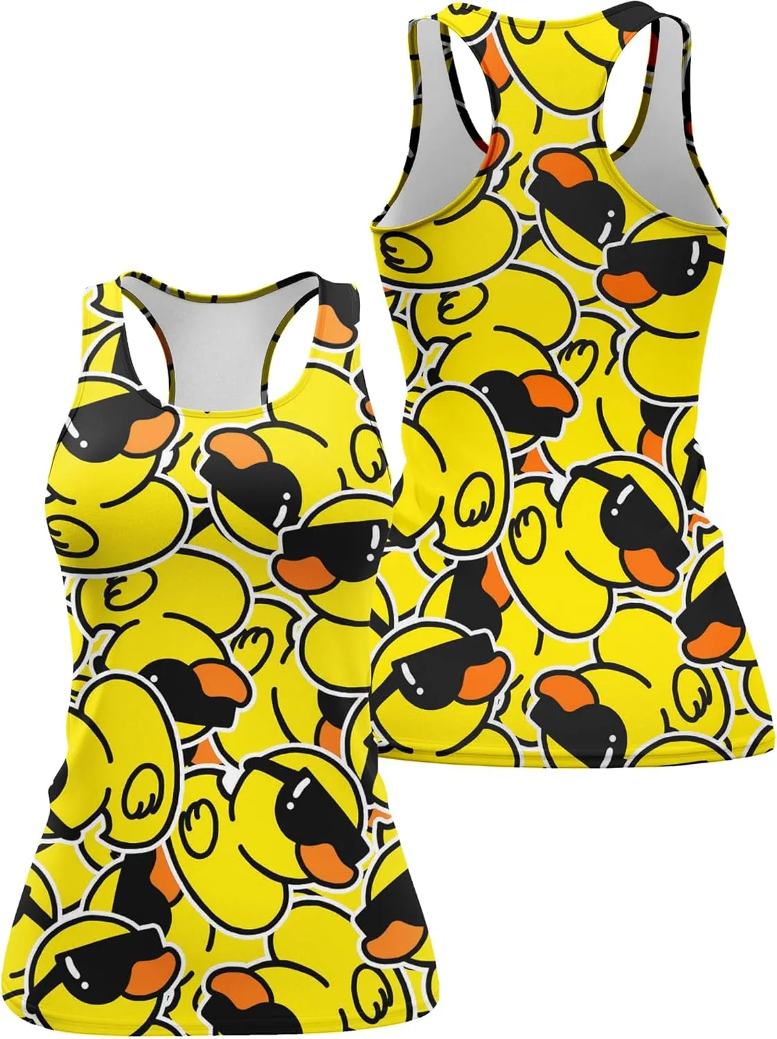 Womens Graphic Tank Tops Racerback Sleeveless Summer Leopard Print Top Neon Workout Shirt