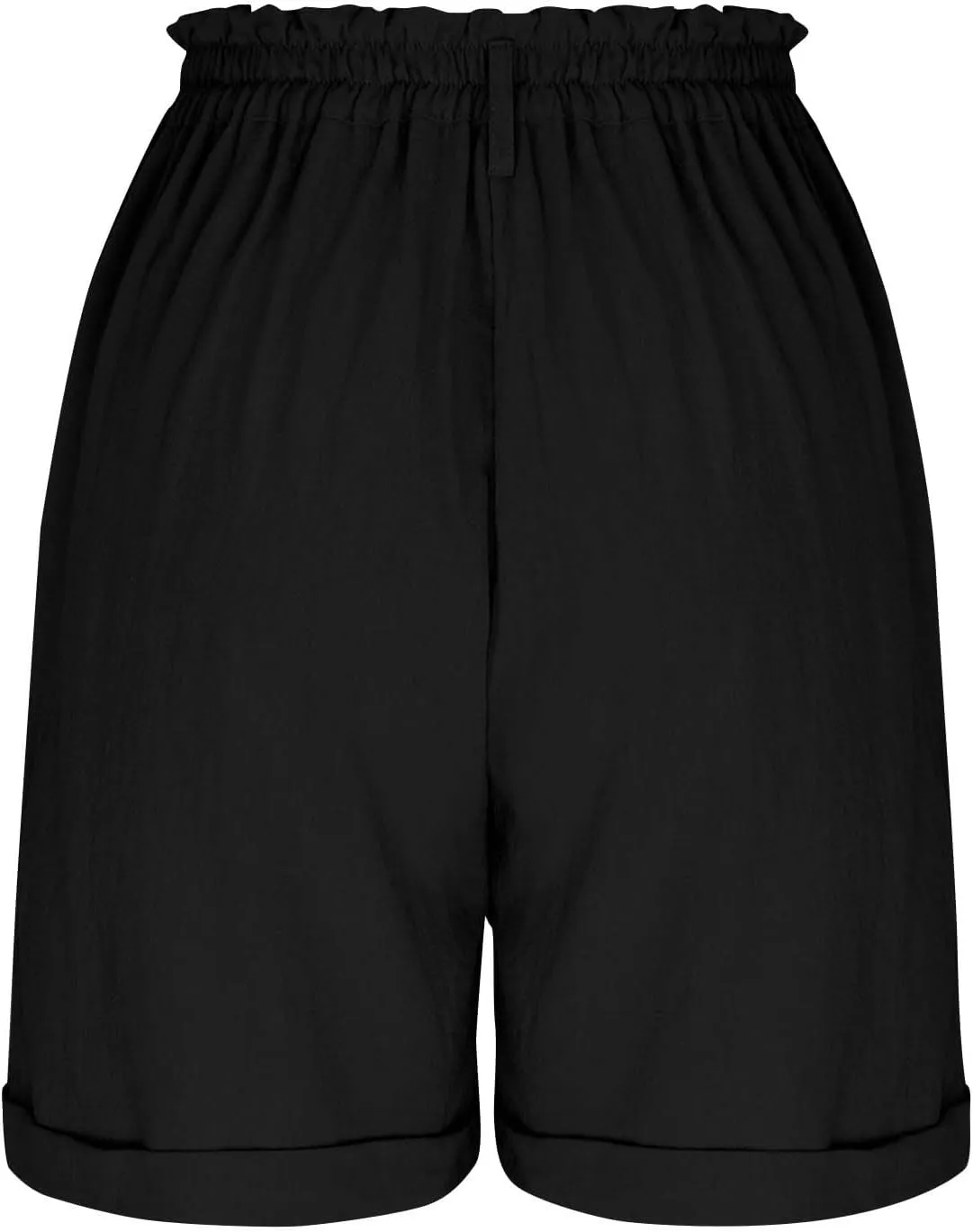 Women's High Waisted Shorts with Pockets Casual Button Loose Fit Pants 2025 Trendy Elastic Waist Beach Lounge Bottoms