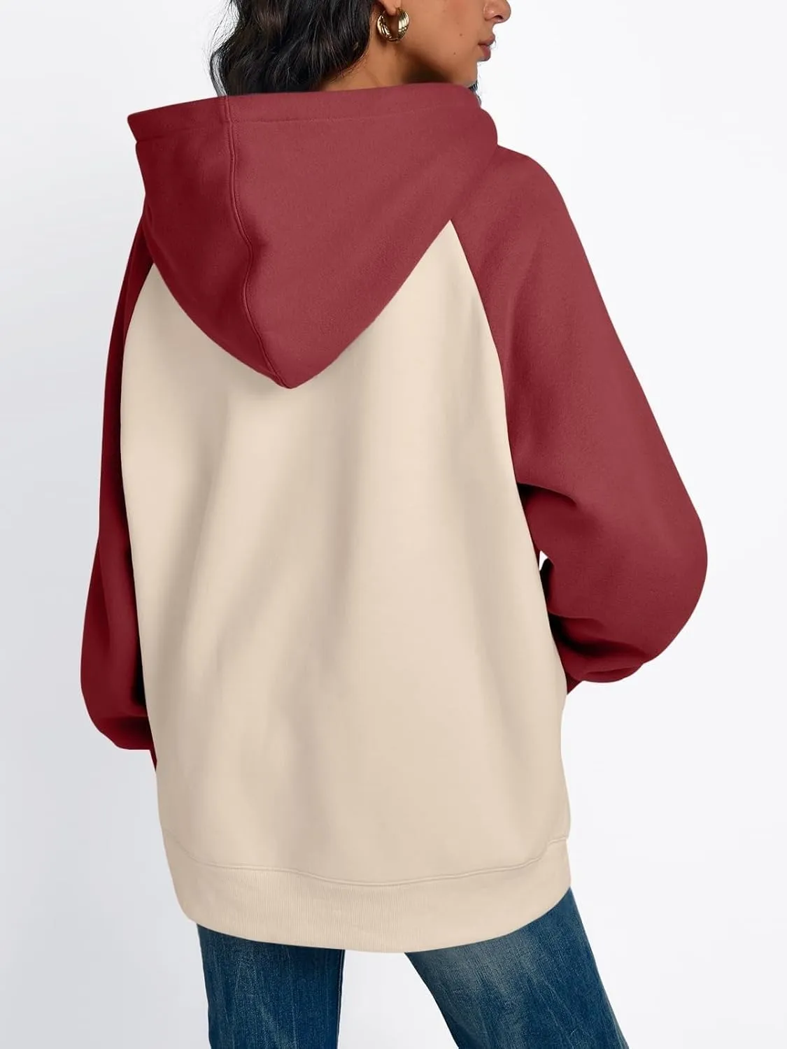 Womens Oversized Hoodies Fleece Casual Sweatshirts Basic Long Sleeve Sweaters Pullover 2024 Fall Winter Outfits