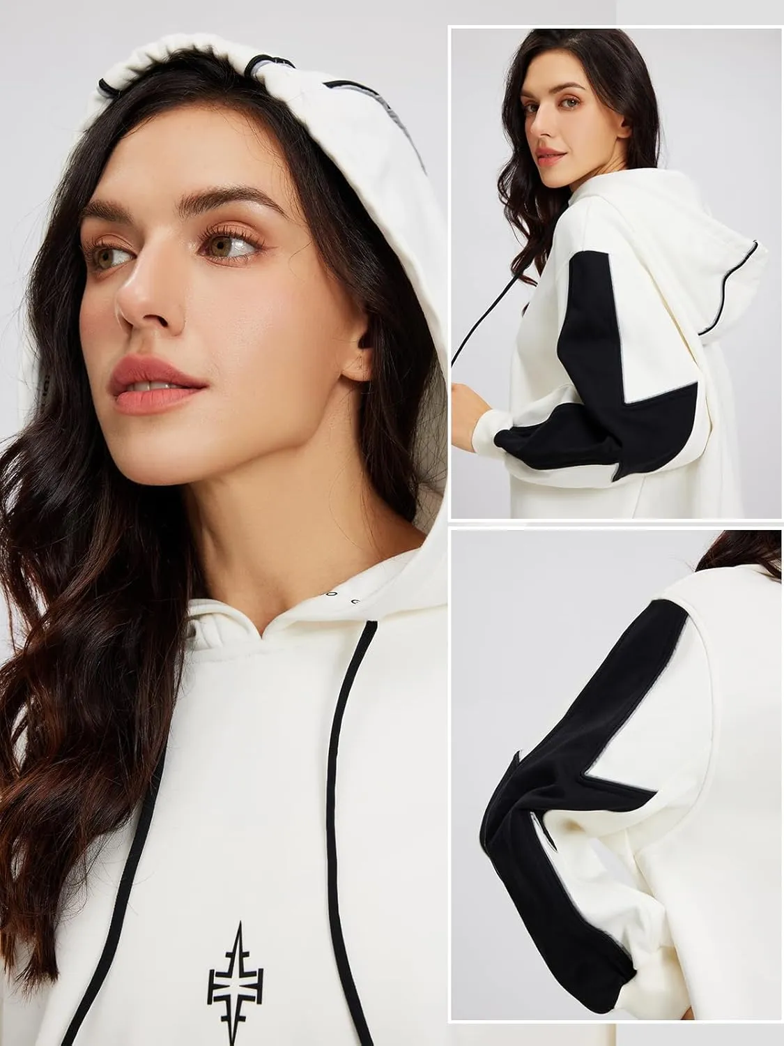 Womens Oversized Hoodies Sweatshirts Pullover Long Sleeve Fleece Sweaters Fall Clothes Casual Top