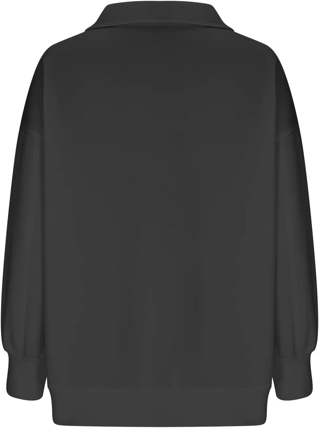 Women's Oversized Quarter Half Zip Hoodies Sweatshirt,Casual V Neck Long Sleeve Pullover Tunic Comfy Basic Tops
