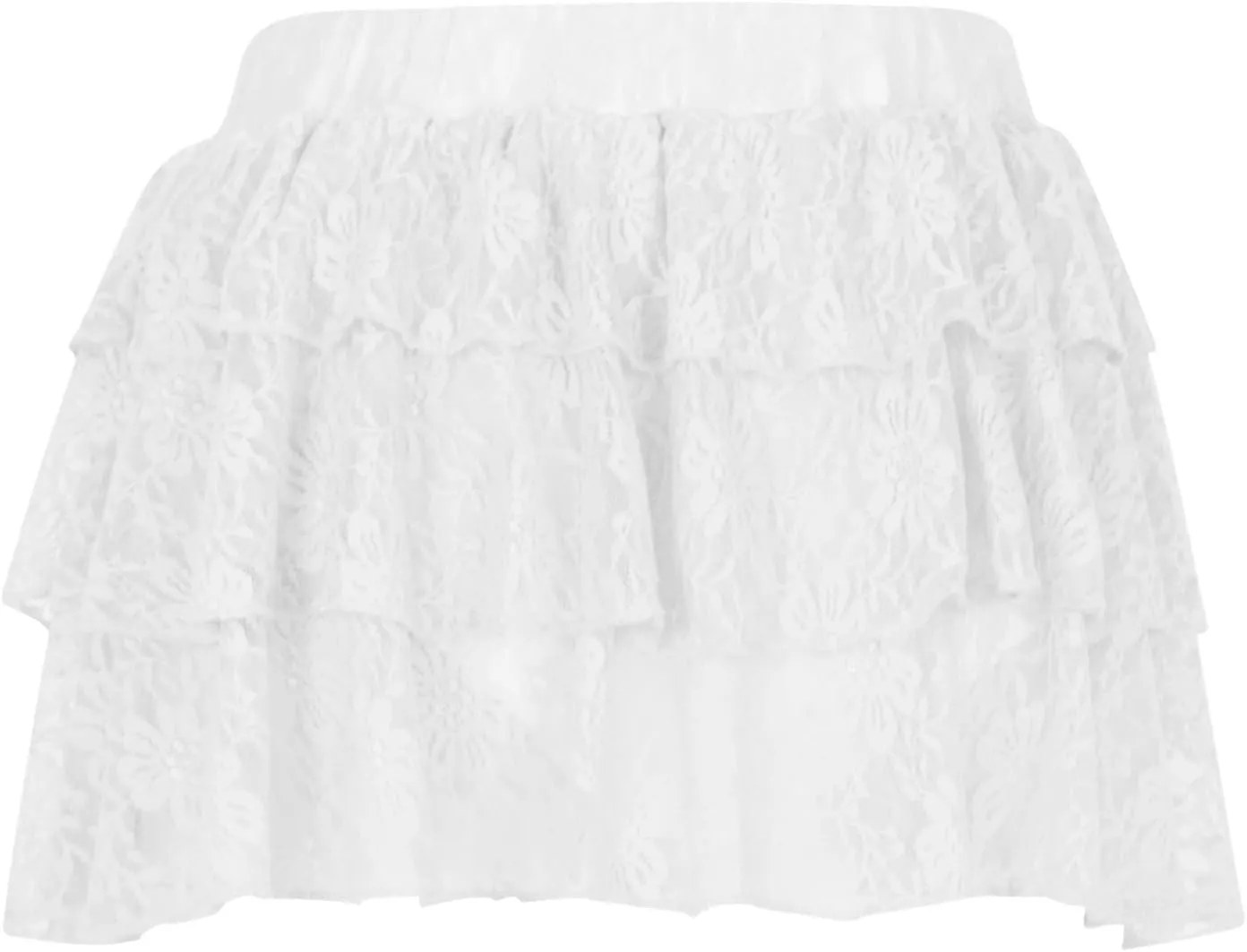 Women's Pleated Mini Skirt Sexy Lace Layered Stacked High Waisted Ruffles Lingerie Short Skirts Lounge Pajama Shorts