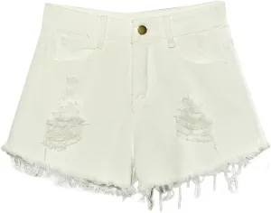 Womens Ripped Denim Short Casual Summer High Waisted Stretch Baggy Trendy Y2k Girl 2025 Raw Hem Jean Shorts Plus Size