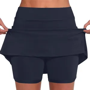 Womens Skorts with Pockets Tummy Control Plus Size Skorts Dressy Casual High Waist Athletic Shorts Trendy Skirts