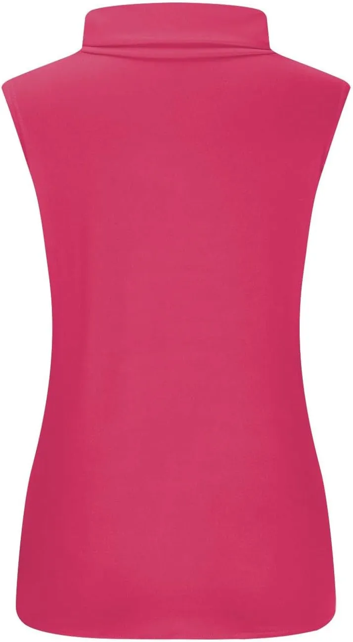 Womens Sleeveless Turtleneck Tops Plus Size Mock High Neck Tank Tops 2025 Slim Fitted Undershirt Basic Layer Tee