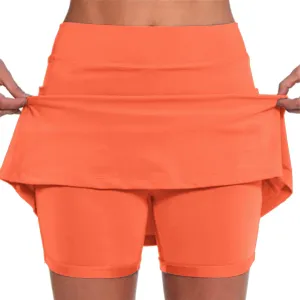 Womens Summer Tennis Skirts with Shorts Underneath, Pickleball, Athletic, Workout and Golf Skorts Lightweight Skirt Workout