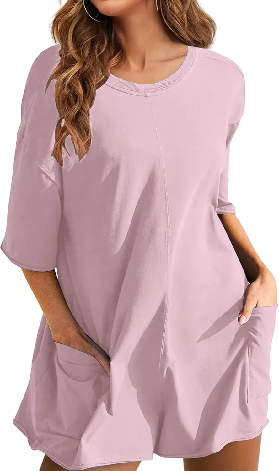 Womens T Shirt Romper Hot Shot Tee Romper for Summer Casual Short Sleeve Oversized Athletic Workout Outfits