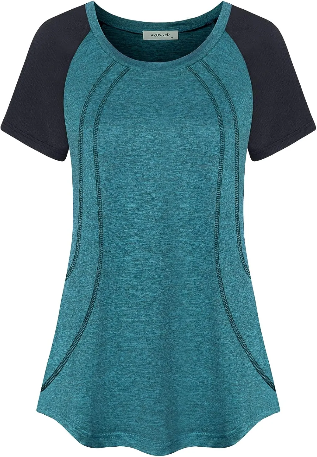 Womens Workout Shirts Fashion Casual Raglan Short Sleeve Yoga Gym Athletic Tops