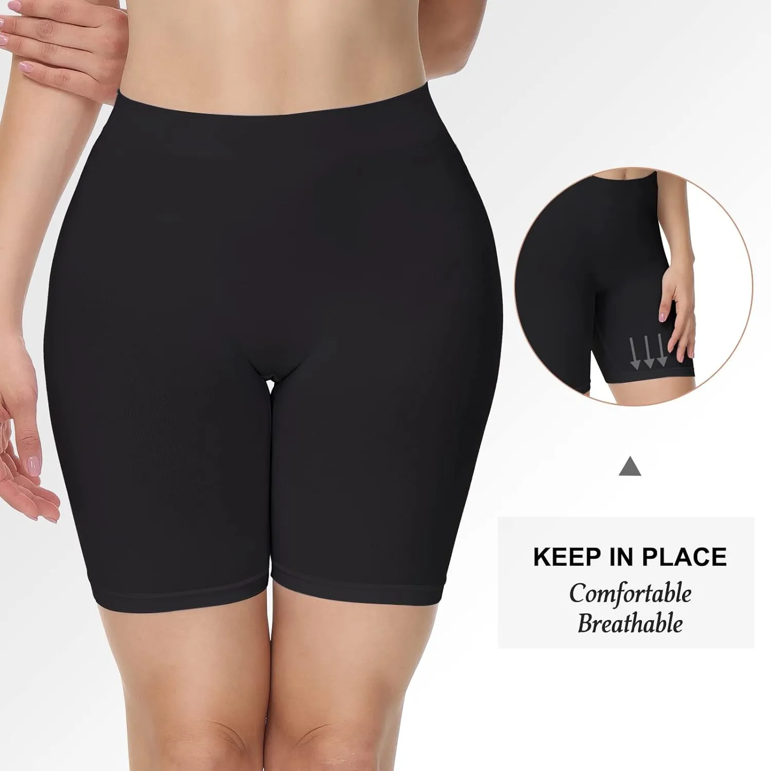 Yeblues Slip Shorts Womens Seamless Boyshorts Panties for Under Dress,Soft High Waist Yoga Bike Shorts