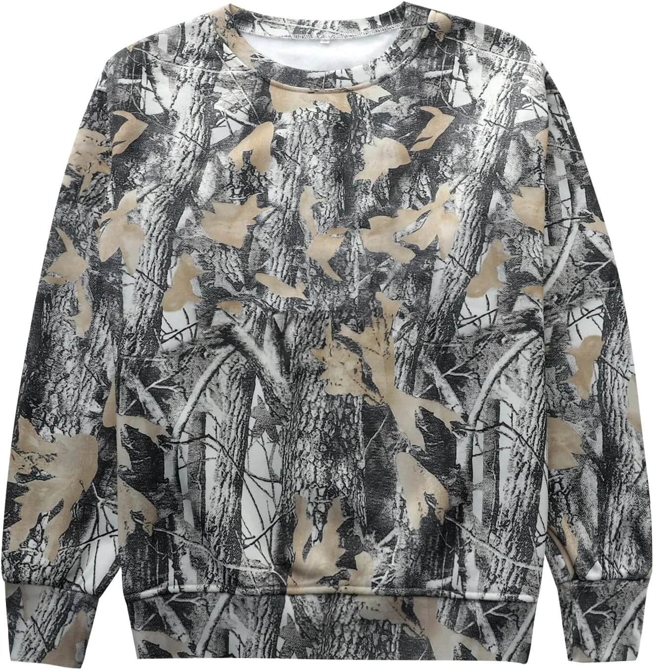 YKR Womens Camo Hoodie Oversized Maple Leaf Print Fleece Hooded Pullover Sweatshirt with Pocket