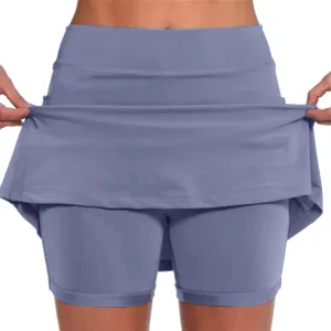 Yoga High Waisted Golf Skirts for Women a Line Tennis Athletic Casual Skort with Inner Shorts Yoga Pants
