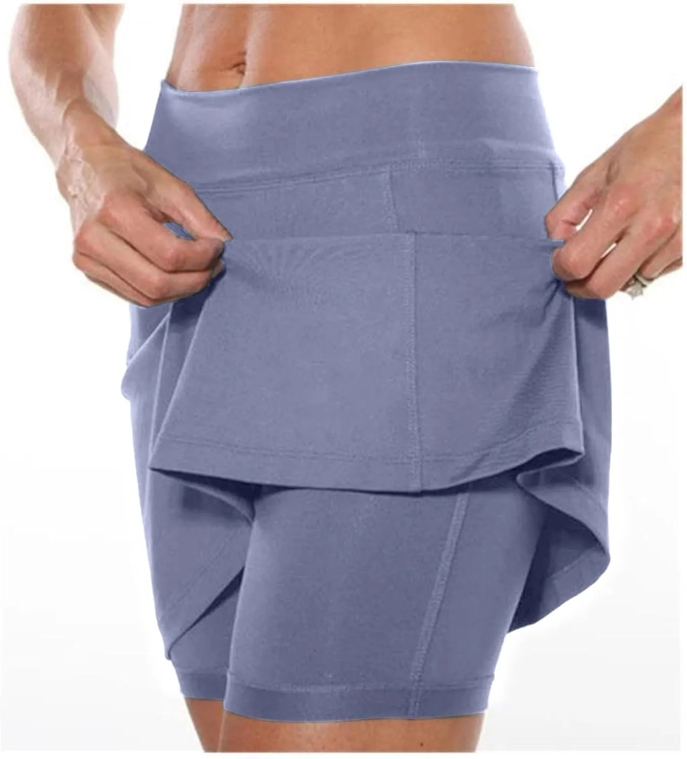 Yoga High Waisted Golf Skirts for Women a Line Tennis Athletic Casual Skort with Inner Shorts Yoga Pants