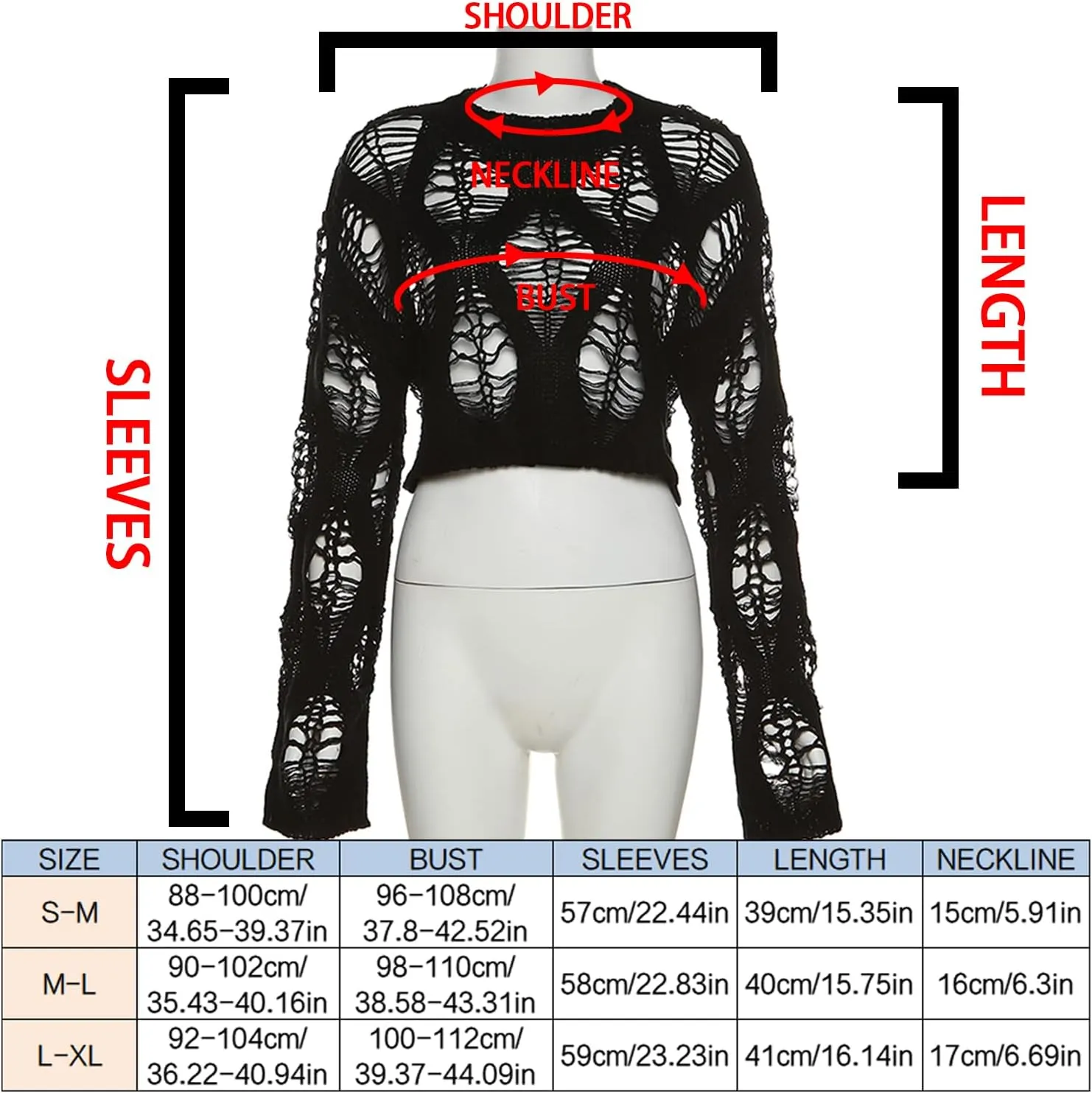 Ypser Women's Y2K Patchwork Crochet Shrug Sweater Open Front Long Sleeve Knitted Bolero Top