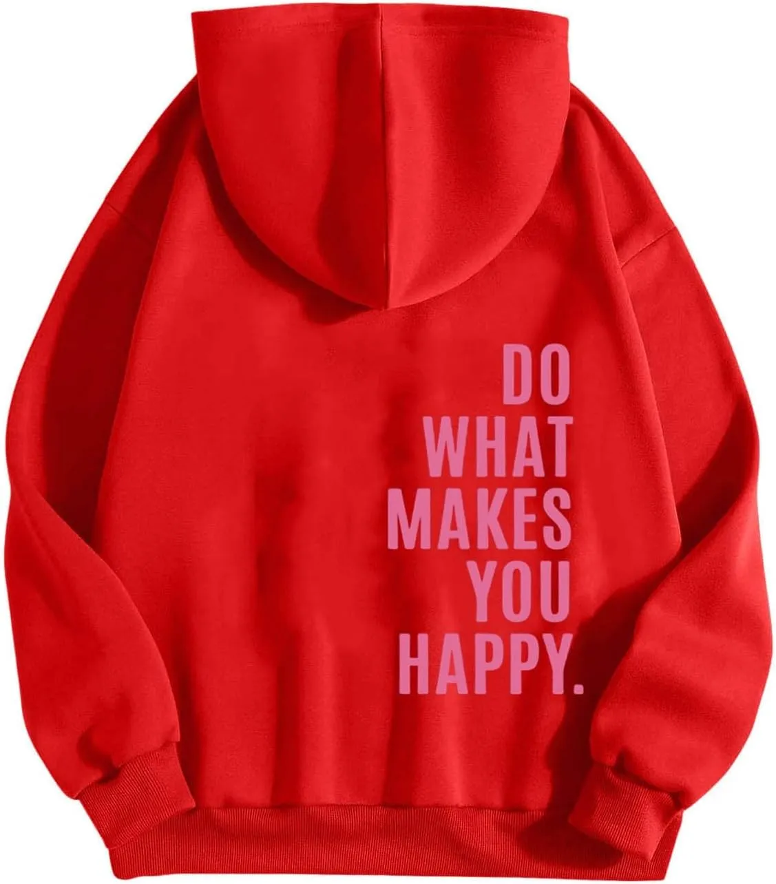 YUHGODO Women Oversized Hoodie Long Sleeve Letter Print Casual Drawstring Cute Preppy Pullover Sweatshirts for Teen Girls