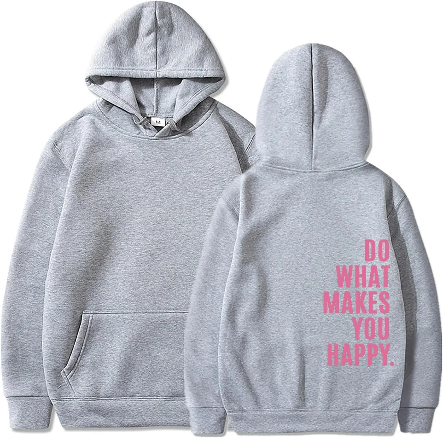 YUHGODO Women Oversized Hoodie Long Sleeve Letter Print Casual Drawstring Cute Preppy Pullover Sweatshirts for Teen Girls