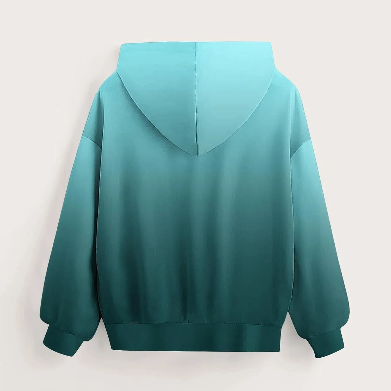ZDRZK Hoodie for Girls Y2K Oversized Long Sleeve Tie-Dye Gradient Cute Sweatshirts Casual Pullover Tops with Pockets
