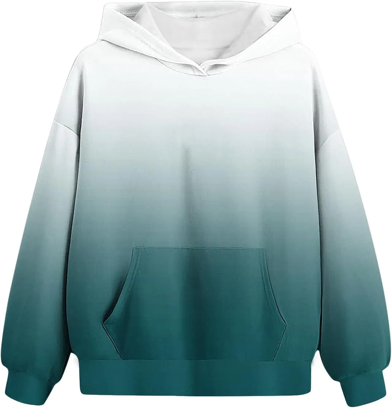 ZDRZK Hoodie for Girls Y2K Oversized Long Sleeve Tie-Dye Gradient Cute Sweatshirts Casual Pullover Tops with Pockets